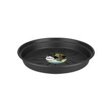 Elho schotel Green Basics  25   Living black (Zwart)   Diameter 25 x H 4 cm