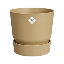 Elho bloempot Greenville Round 40   Golden Sand (Geel)   Diameter 39 x H 37 cm