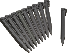 Nature Grondpen grijs H26,7cm 10x voor borderranden