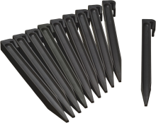 Nature grondpen zwart H26,7cm   Set van 10 stuks voor borderrand