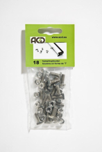 ACD hamerkopbouten + moeren   18 stuks