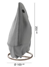 Platinum AquaShield hangstoelhoes diameter 100xH200 grijs   Stevige bevestiging   Actief luchtcirculatiesysteem   Waterdicht polyester
