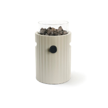 Happy Cocooning Lumi Rib Tafelbrander   21,5x21,5 cm   Oyster Beige   Gaspatroon