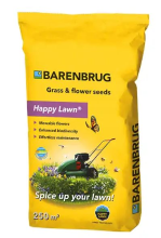 Barenbrug gras  en bloemenzaad 5kg tot 250 m2  Happy Lawn   Voor maaibare bloemen in je gazon!