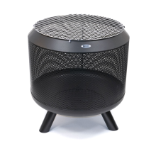 HEAT vuurkorf Fire Drum met grillrooster – diameter 54 x H60 cm – zwart