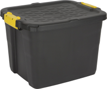Practo Home opbergkoffer kunststof zwart   40x50x35cm   42 liter