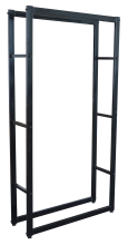 Practo Home houtopberging zwart   Haardaccessoires   25x80x150cm