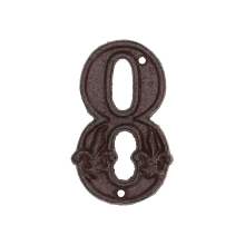 Esschert Design huisnummer 8   LxBxH: 7,8x1,1x12,6cm