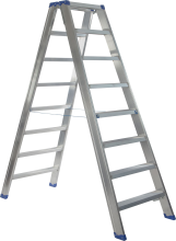 Escalo sparta duo aluminium   Industriële aluminium trapladder dubbel   8 treden