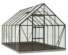 ACD IntroGrow Oliver serre   2,57 x 3,84m   Zwart