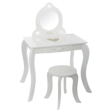 Atmosphera kaptafel en krukje voor kinderen   Kindermeubel   71,5x50,5x91cm