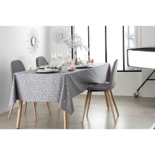 Atmosphera Feeric Tafellaken 140x360 cm – Wit – Katoen – Gouden Sterren – Rechthoekig