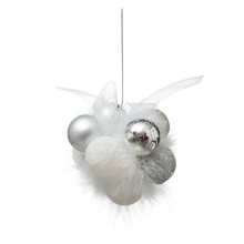 Fééric Lights and Christmas Kerstbloem Hangers   Set van 11   Wit   30 mm