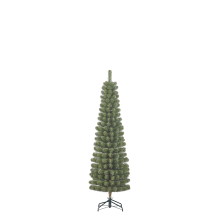 Black Box Charlton Pilar smalle kunstkerstboom   155 cm   groen   Diameter 48 cm   207 tips   metalen voet