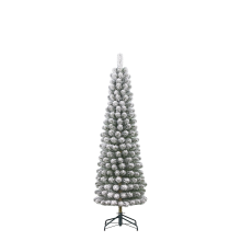 Black Box Charlton Pilar Frosted smalle kunstkerstboom   185 cm   groen   frosted   Diameter 53 cm   280 tips   metalen voet