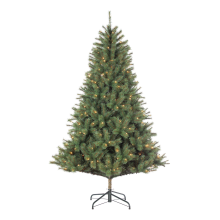 Black Box Nordwood verlichte kunstkerstboom   185 cm   groen   Diameter 119 cm   270 ledlampjes   850 tips   metalen voet