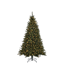 Black Box Toronto kunstkerstboom   185 cm   groen   Diameter 114 cm   190 ledlampjes   715 tips   metalen voet