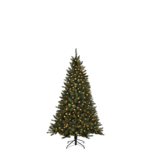 Black Box Toronto verlichte kunstkerstboom   120 cm   groen   Diameter 87 cm   100 ledlampjes   305 tips   metalen voet