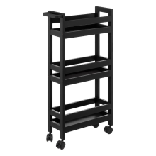 5Five Keukentrolley organizer   MDF hout   B15xD40xH75 cm   Koolzwart