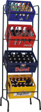 Practo Home krattenrek extra stevig zwart   Flessen  en krattenrekken   46x51x163cm