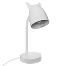 Atmosphera Bureaulamp met Oortjes   Wit Metaal   H31 cm