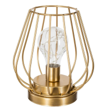 Atmosphera Madi Micro LED Tafellamp   Goudkleurig   17 cm   Werkt op Batterijen