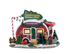 Lemax   'Farm Fresh Christmas Trees'   Verlicht figuur   Exclusief adapter (werkt ook op batterijen)