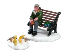 Lemax   'Feeding Pigeons'   Figuur