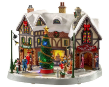 Lemax   'The Bell & Thistle Tavern'   Verlicht gebouw met animatie & muziek/geluid   Inclusief adapter
