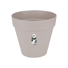 Elho bloempot Loft Urban Rond Wielen 60   Warm grijs (Grijs)   Diameter 58 x H 54 cm
