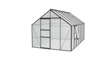 Vitavia Meridian 1 serre   11,5m²   met 6 mm polycarbonaat   Zwart