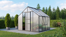 Vitavia Meridian 1 serre   6,7m²   met 4 mm polycarbonaat   Zwart
