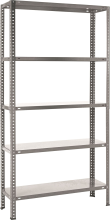Practo Home metal rack galva 131 galva   Metalen opbergrek   30x90x180cm