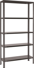 Practo Home metal rack 131 zwart   Metalen opbergrek   30x90x180cm