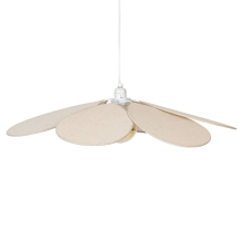 Atmosphera Naya Kinderhanglamp – Bloemvorm – Beige – diameter 72 cm – Linnen – E27 – Speels & Veilig