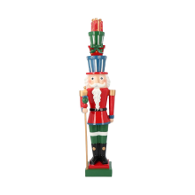 Timstor notenkraker met cadeautjes   rood, groen & blauw   51 cm