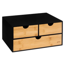 5Five Bava Bureau Organizer   3 lades   32 x 25 x 16 cm   Zwart