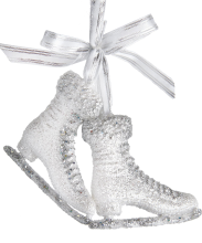 Kurt S. Adler kerstornament ijsschaats met glitter   H10 cm   Kersthanger