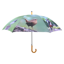 Esschert Design paraplu vogels   Paraplu met vogelprint   120 x 120 x 95 cm