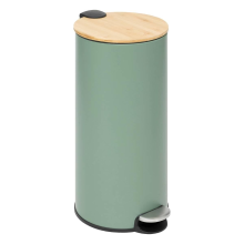 5Five Bamboe Pedaalemmer   30 Liter   Groen   Softclose