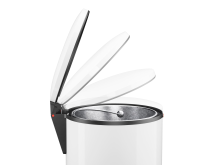 Hailo hailo pure l   (5*) wit   Afvalbak   30,8x30,8x60,4cm   gelakt staal / verzinkt   25 liter