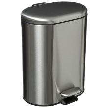 5Five Pedaalemmer Siliflex RVS   Zilver   6 Liter   Softclose