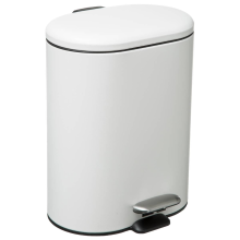 5Five Siliflex Pedaalemmer   Wit   6 Liter   Softclose   15x24x30 cm