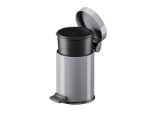 Hailo hailo solid s   4l (3*) zilver   Huisafval   18x18x27cm   gelakt staal / kunststof   4 liter