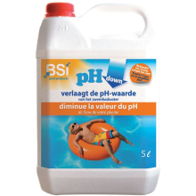 BSI pH Down liquid 5L   verlaagt de pH waarde van je zwembad of spa