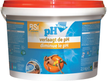 BSI pH Down 2,5kg (poeder)   verlaagt de pH waarde van je zwembad of spa