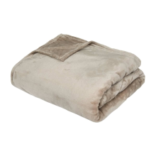 Atmosphera plaid Flanel Uni 180x230cm   Linnenkleur