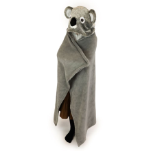 Hermie Noxxiez knuffelplaid 'Koala' met capuchon   130 x 100 cm