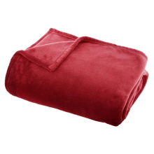 Atmosphera plaid Flanel Uni 130x180cm   Rood