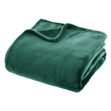 Atmosphera fleece plaid flanel uni 180 x 230 cm   Groen   100% fleece microvezel polyester   Machinewasbaar